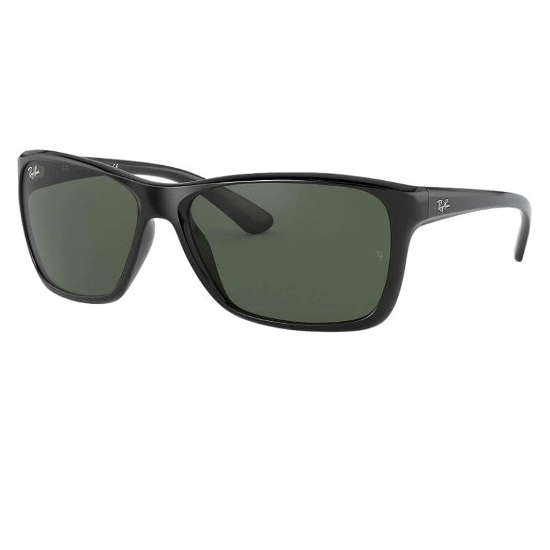 Ray-Ban RB4331 601/71 61-16 Black Sunglasses- Nylon - Green Lenses
