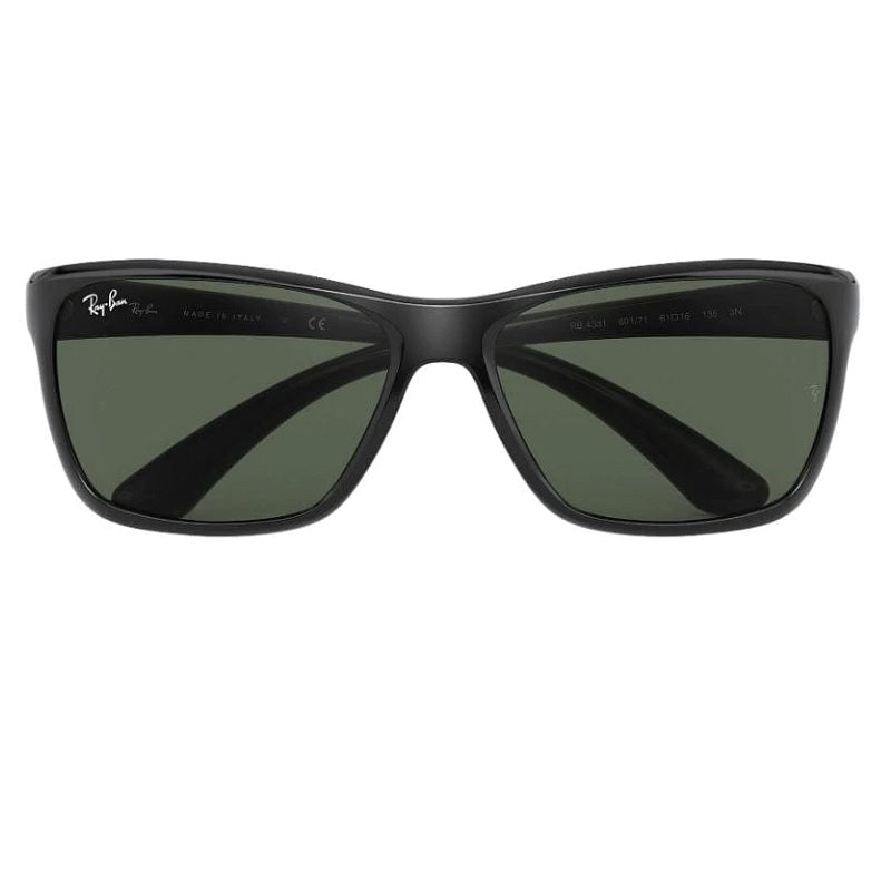 Ray-Ban RB4331 601/71 61-16 Black Sunglasses- Nylon - Green Lenses