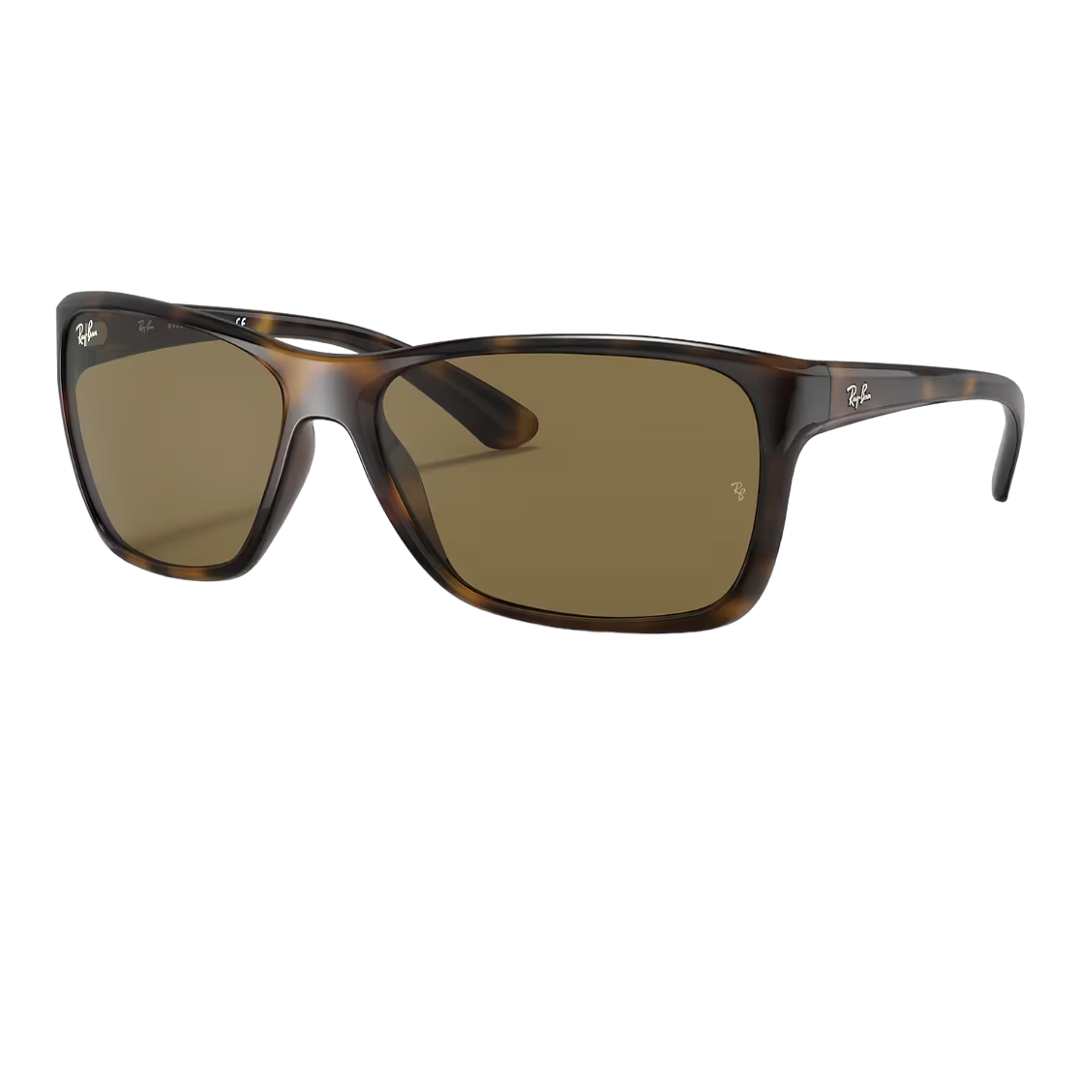 Ray-Ban RB4331 710/73 61-16 Tortoise - Nylon - Dark Brown Lenses Sunglasses