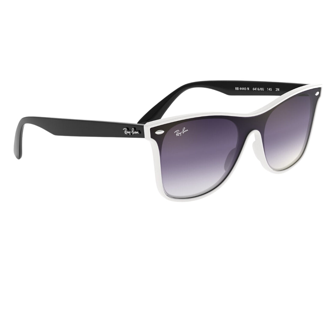 Ray-Ban RB4440N 64160U White Square Sunglasses Violet/Blue For Men and Women