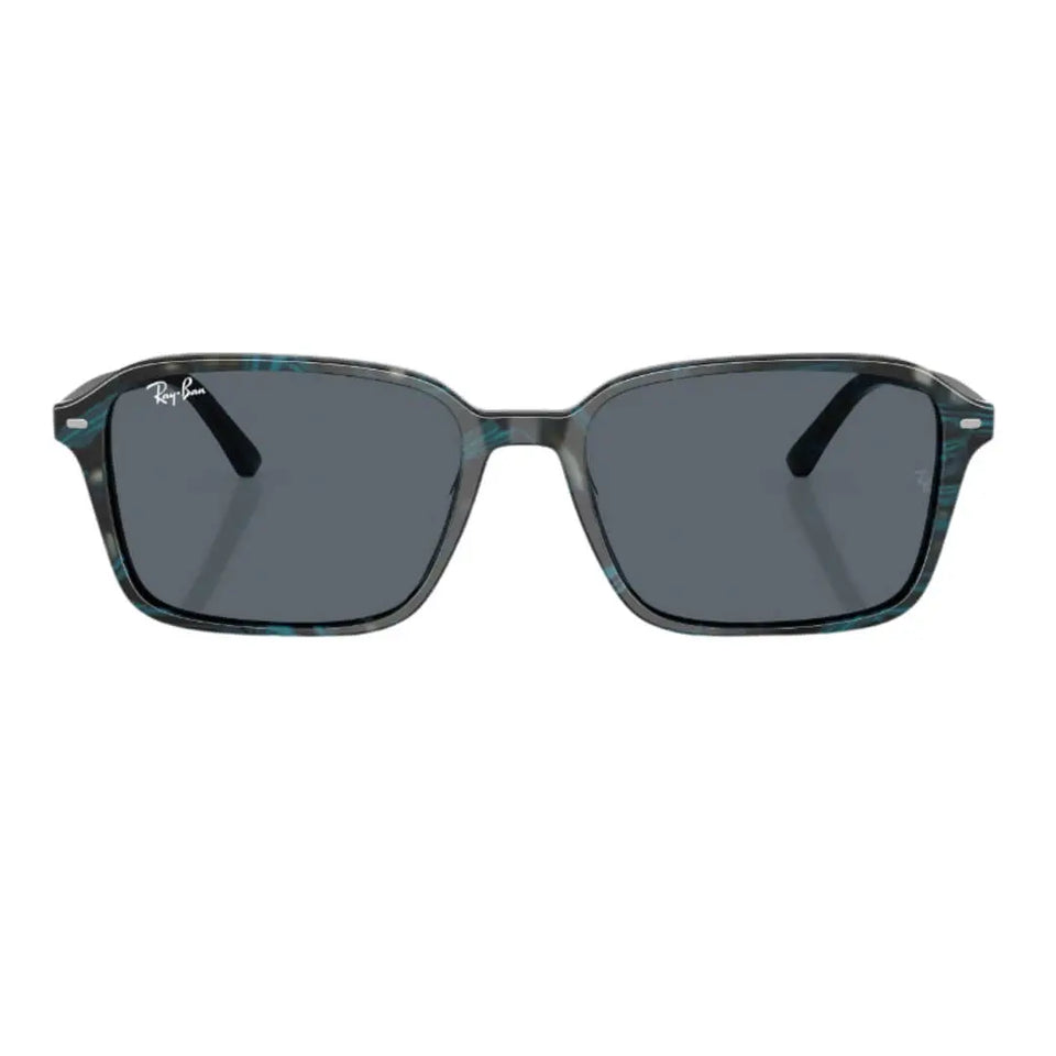 Ray-Ban Raimond RB2231 1417R5 - Transparent Fantasy Blue/Grey Frame, Blue Lens Close Up View
