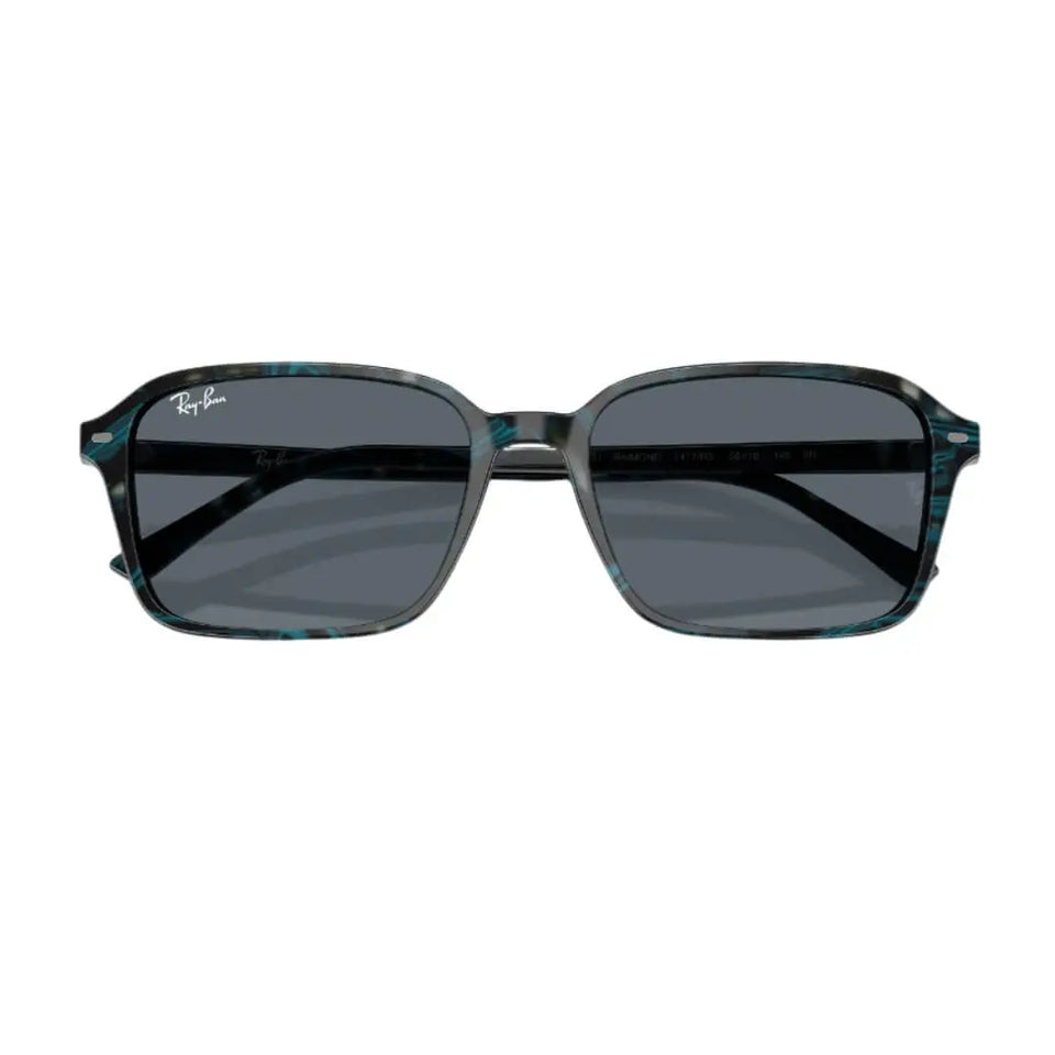 Ray-Ban Raimond RB2231 1417R5 - Transparent Fantasy Blue/Grey Frame, Blue Lens Folded View
