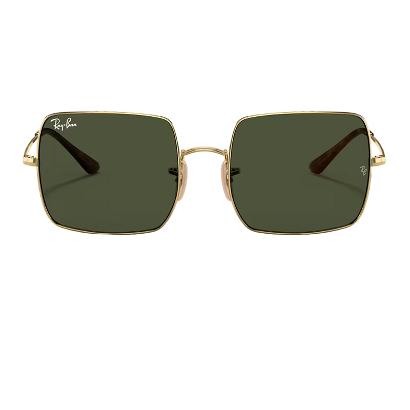 Ray-Ban Square Classic RB1971 914731 54MM Gold - Metal - Green Lenses Sunglasses