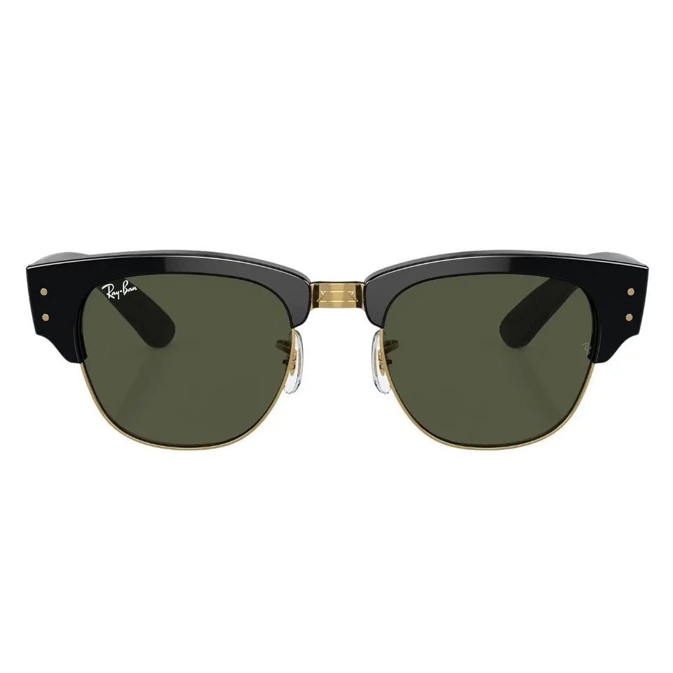 Front view of Ray-Ban Mega Clubmaster RB0316S 901/31 featuring bold browline and gold bridge - Gadgets Online NZ