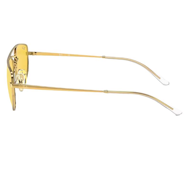Ray-Ban RB3668 001/Q1 Shiny Gold Yellow Lenses Sunglasses Unisex