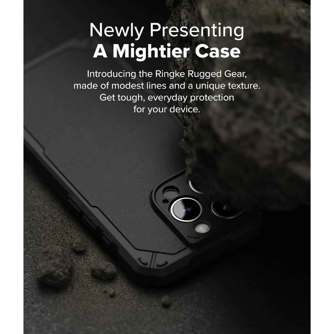 iPhone 16 Pro Case Rugged Gear Magnetic Black by Ringke
