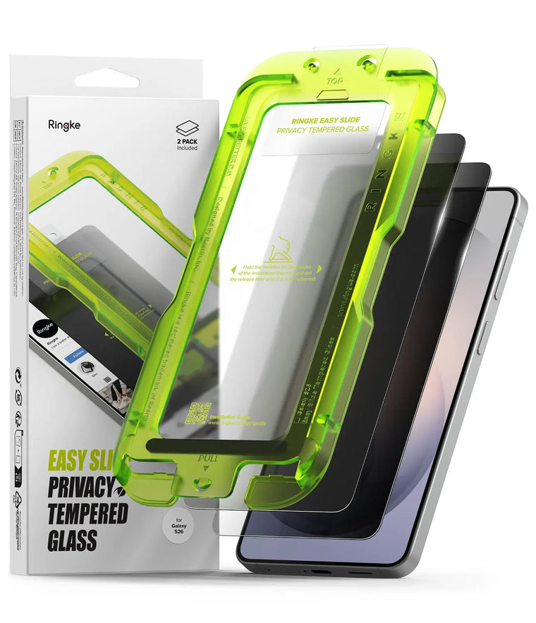 Ringke Galaxy S26 Easy Slide Privacy Glass 2 Pack