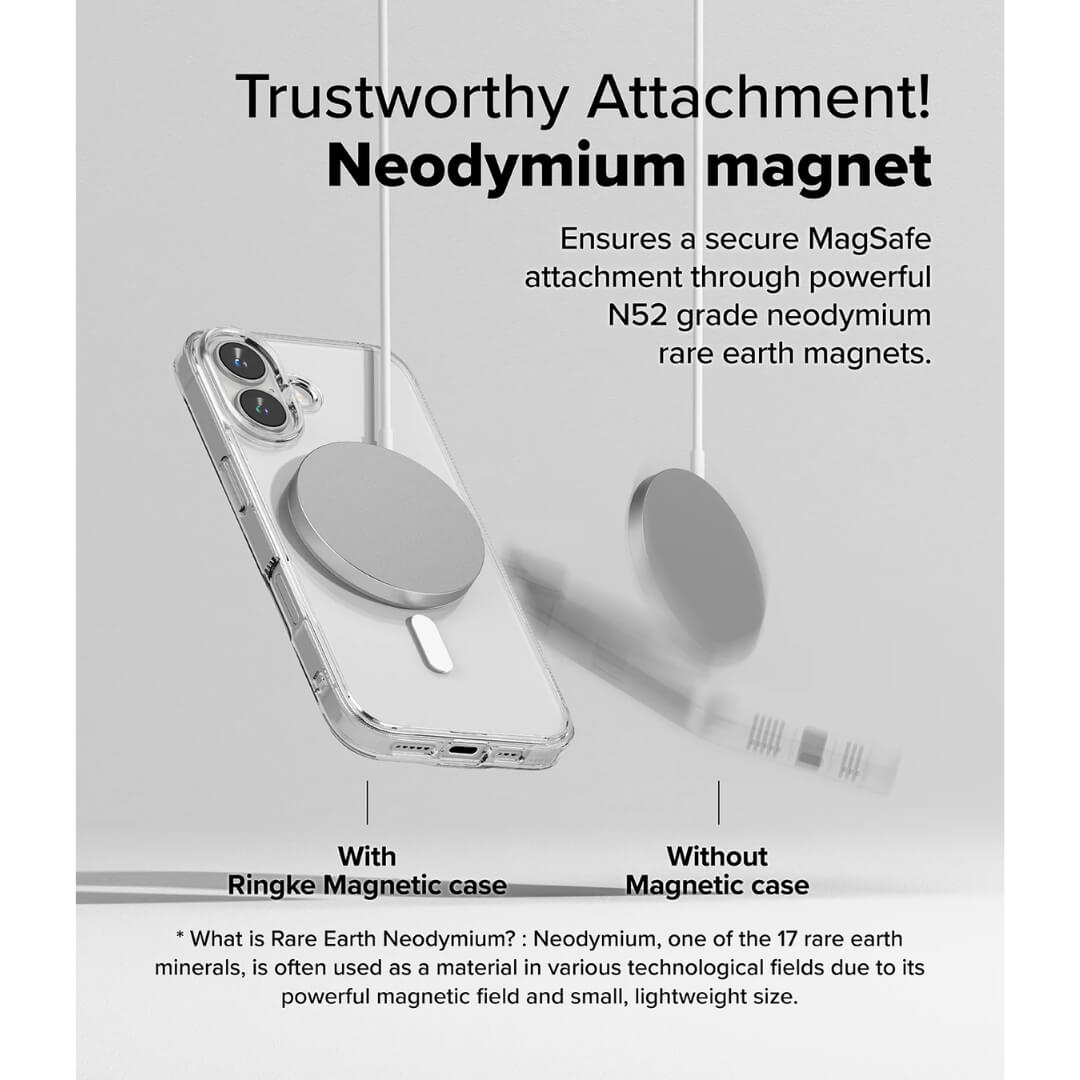 Ringke iPhone 16 Pro Max case is designed with Neodymium magnet for powerful attachment
