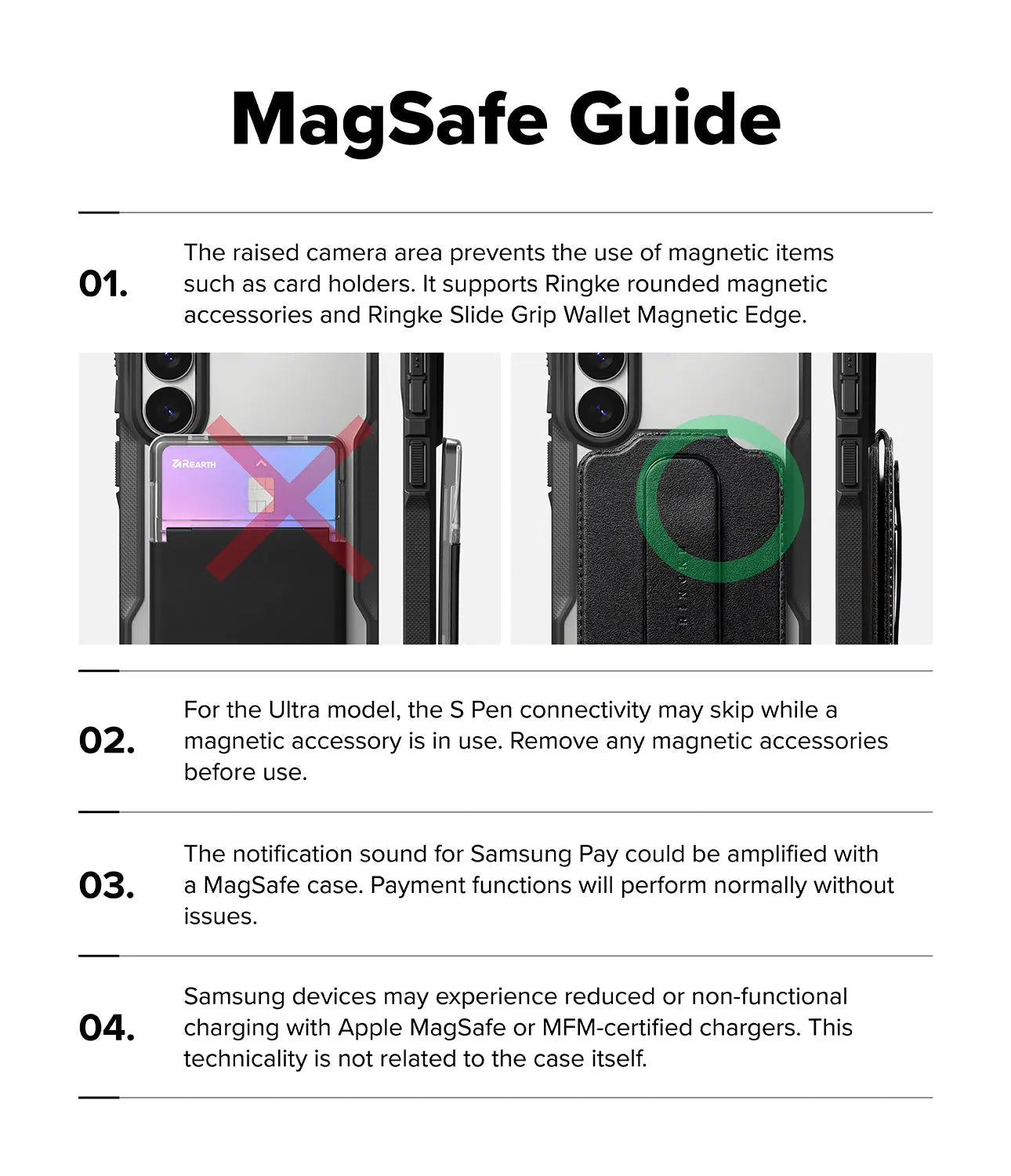 MagSafe guide with text and smartphone illustrations on a white background