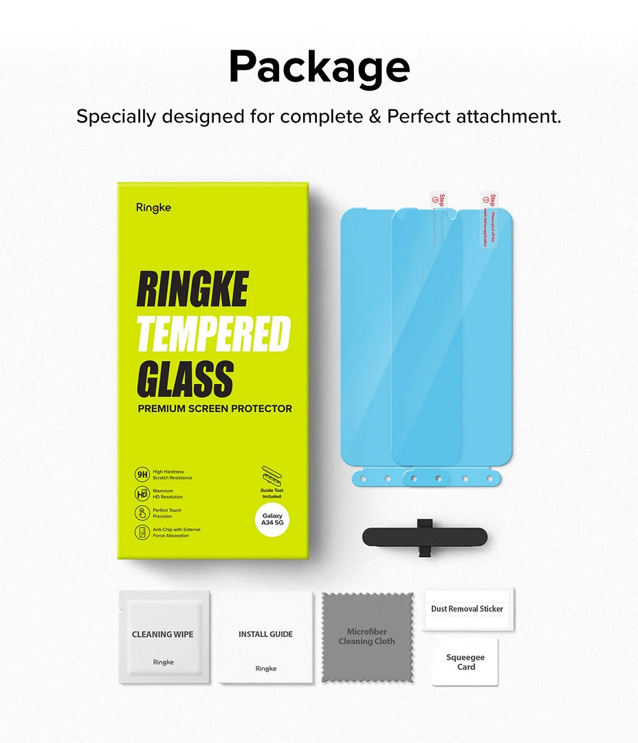 Samsung Galaxy A34 5G Screen Protector Tempered Glass By Ringke