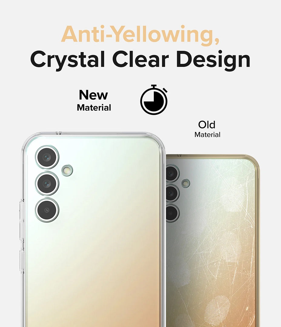 Anti-Yellowing Crystal clear design case for Galaxy A34
