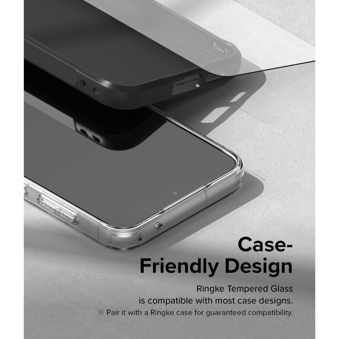 Case friendly design with ringke tempered glass screen protector 