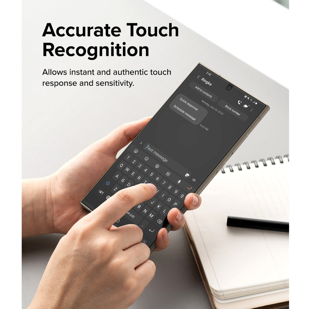 Enabling instant and authentic touch response, our screen protector maintains sensitivity for seamless interaction.