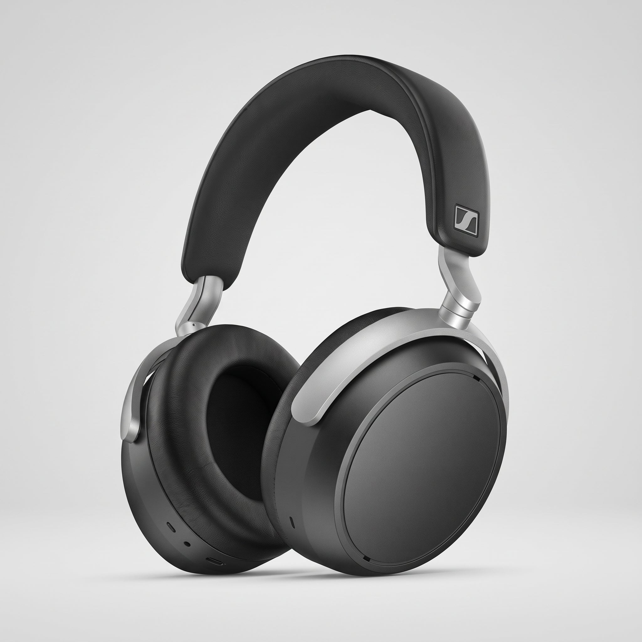 Sennheiser HD 630 Wireless Over-Ear Headphones - Black and silver, shown from a three-quarters angle on a light gray studio background.