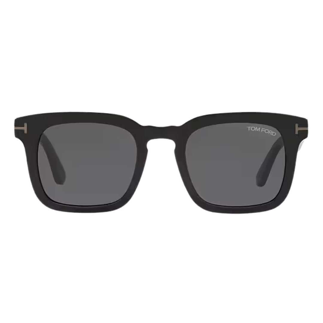 Front view of Tom Ford Dax FT0751-N 01A featuring a bold black square acetate frame - Gadgets Online NZ