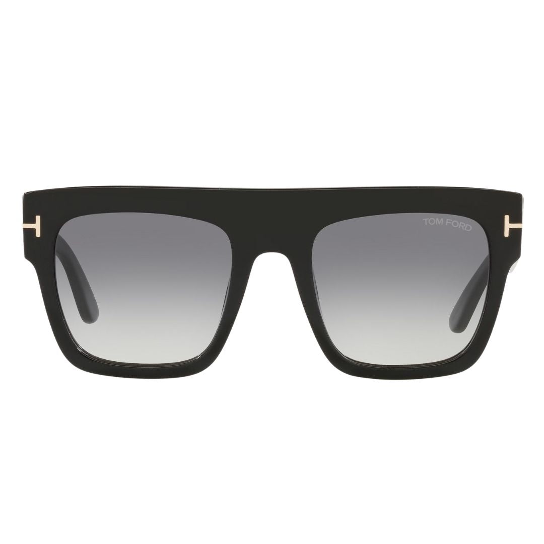 Front view of Tom Ford Inigo FT0847 01B featuring a bold black square flat-top acetate frame - Gadgets Online NZ