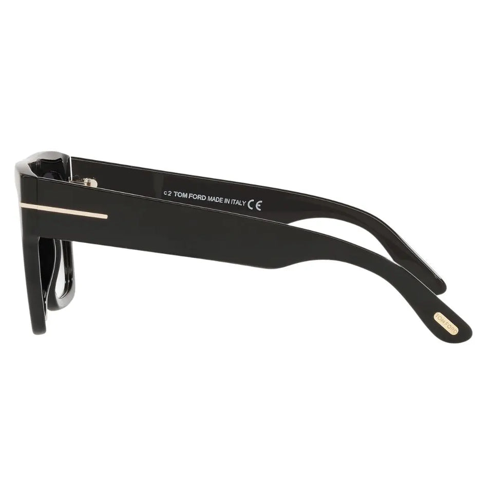 Side view of Tom Ford FT0847 Inigo sunglasses showing thick black temples and iconic gold hardware - Gadgets Online NZ
