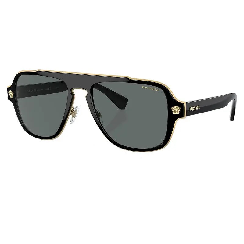 Versace Medusa Charm VE2199 100281 Black Dark Grey 56mm Sunglasses