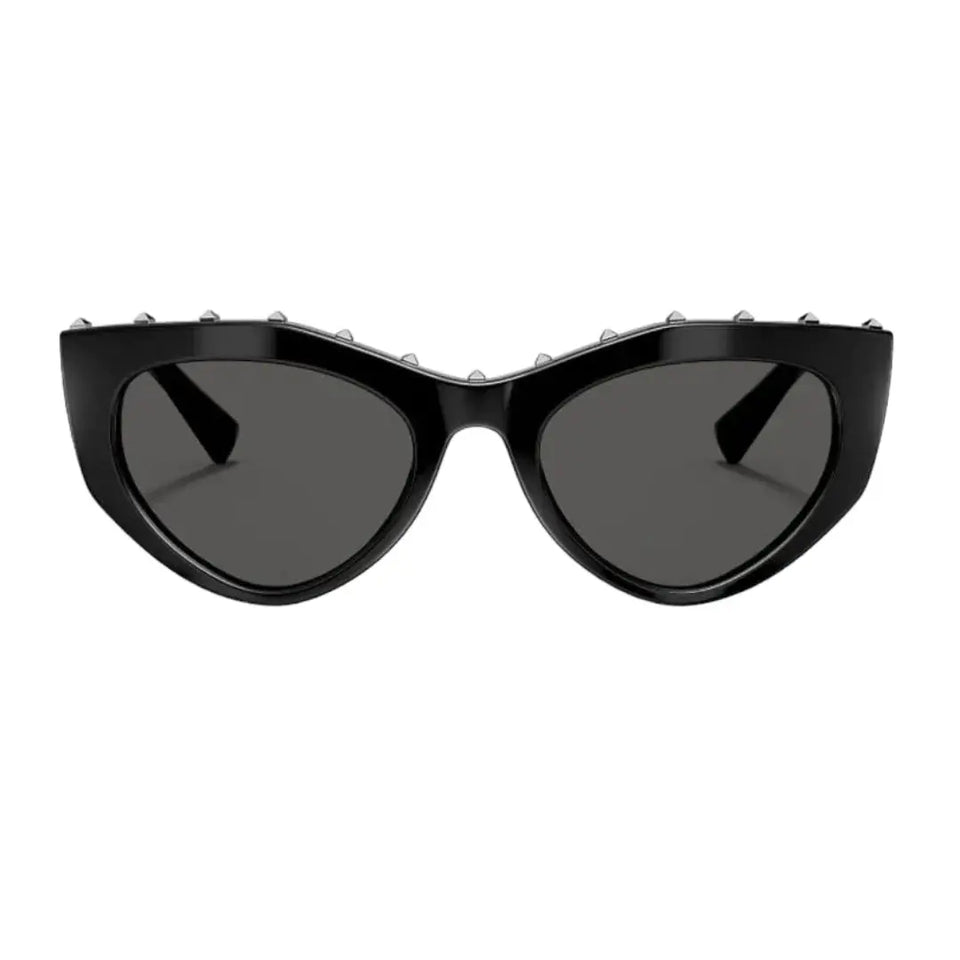 Valentino VA4060 500187 53 Smoke Black front Close Up View