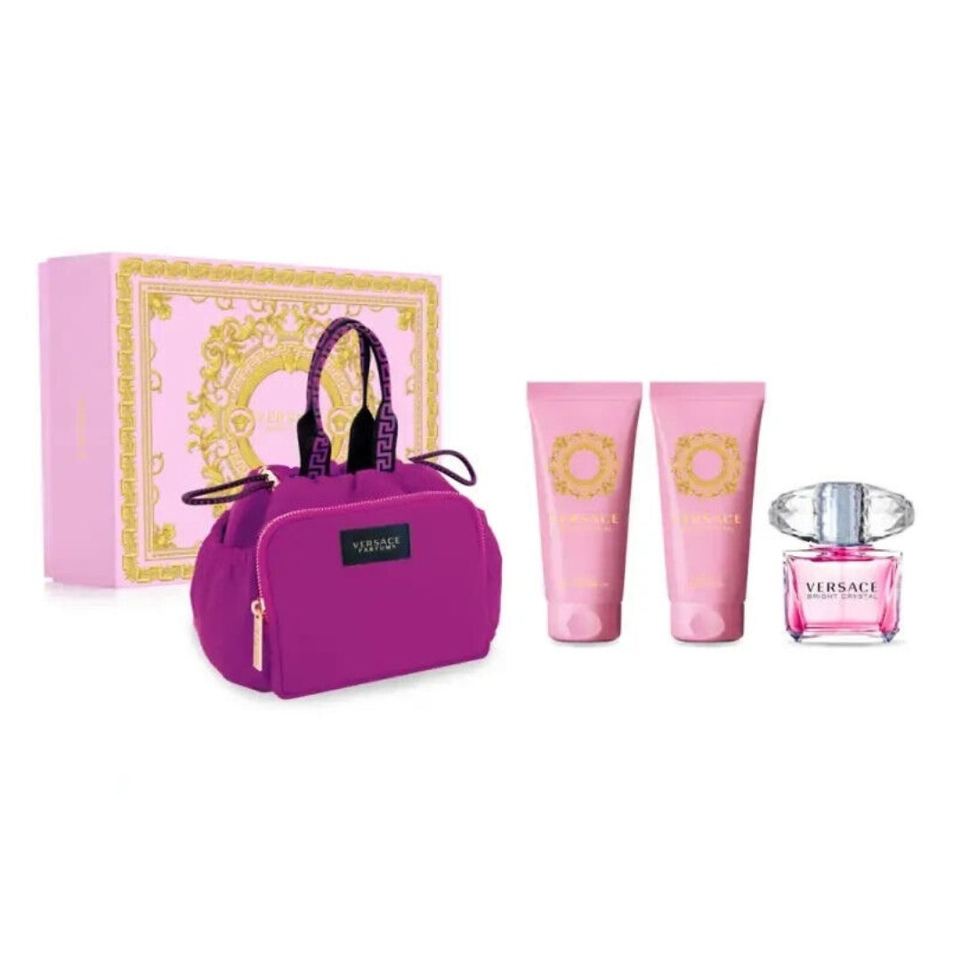Versace Bright Crystal  EDT 90ml 4PC Gift Set for Women