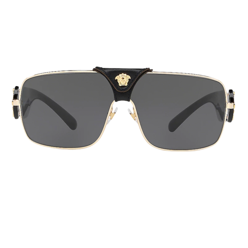 Versace VE2207Q 100287 Sunglasses -Grey-Black & Gold