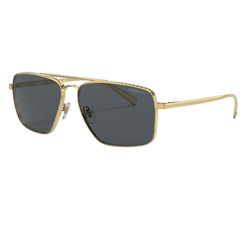 Versace VE2216 61 Grey-Black & Gold Sunglasses