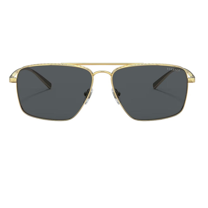 Versace VE2216 61 Grey-Black & Gold Sunglasses