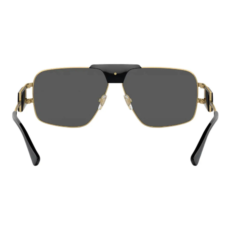 Versace VE2251 100287 Sunglasses Gold Frame with Dark Grey Lens Back Side View