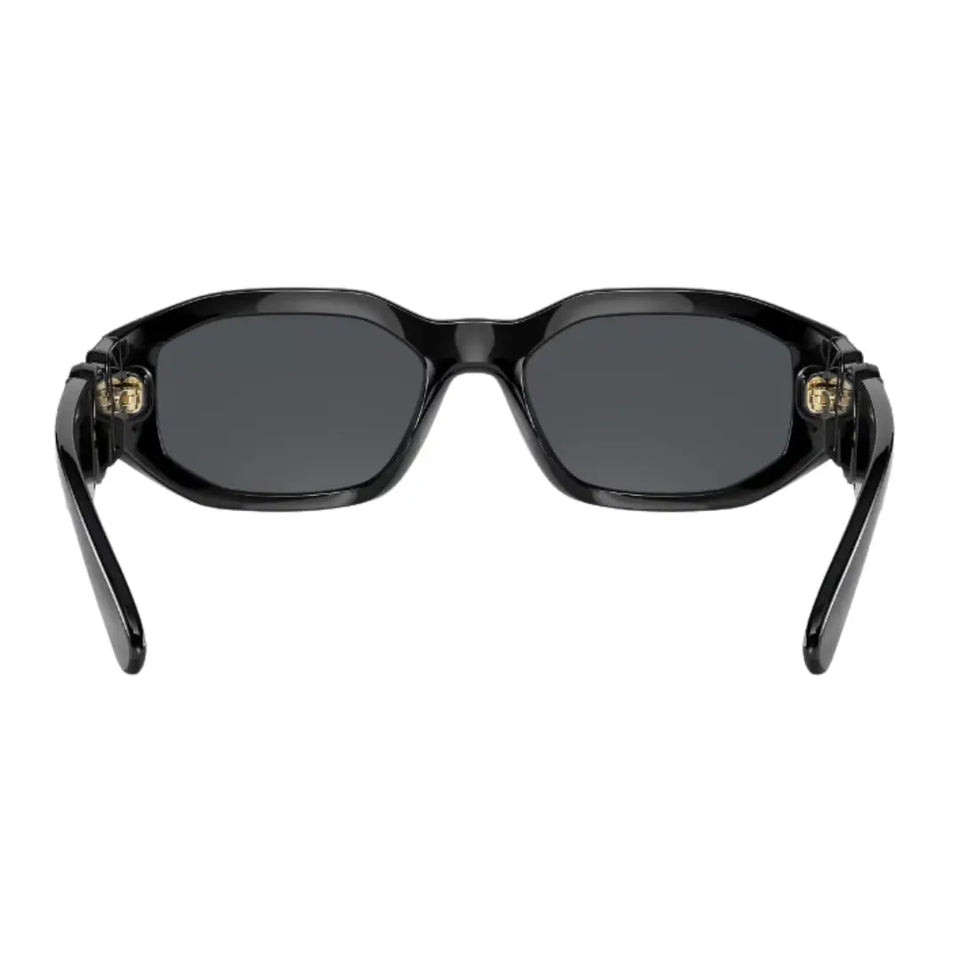 Versace VE4361 536087 Sunglasses Black Frame, Dark Grey Lens Back Side View