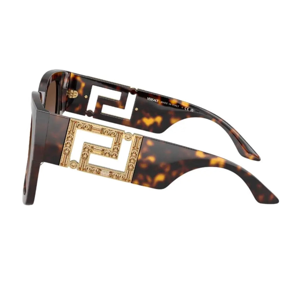 Versace VE4402 108/13 Sunglasses Havana Frame, Brown Gradient Side Frame View