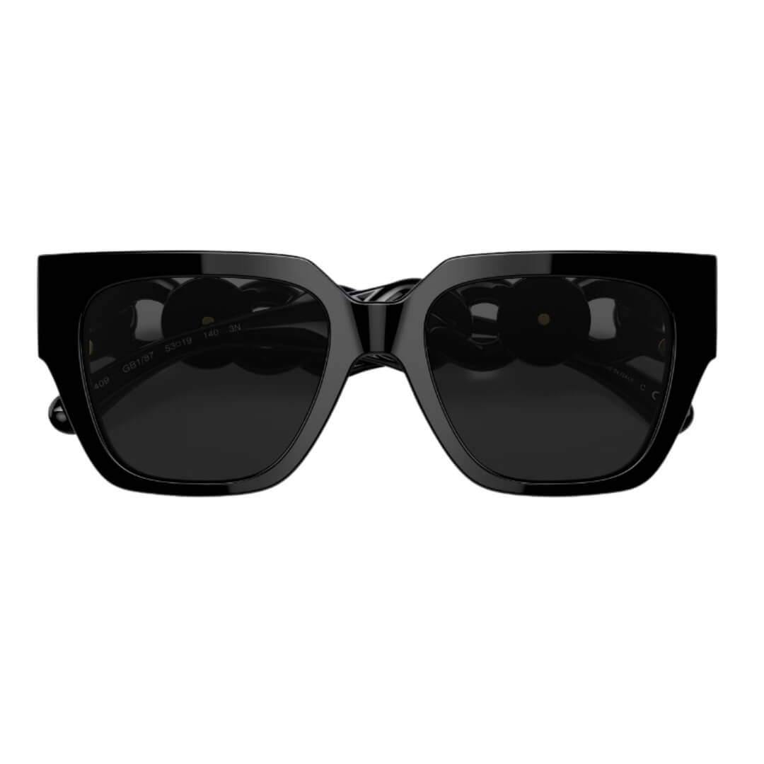 Versace VE4409 GB1/87 Sunglasses Black Frame, Dark Grey Lens Folded View