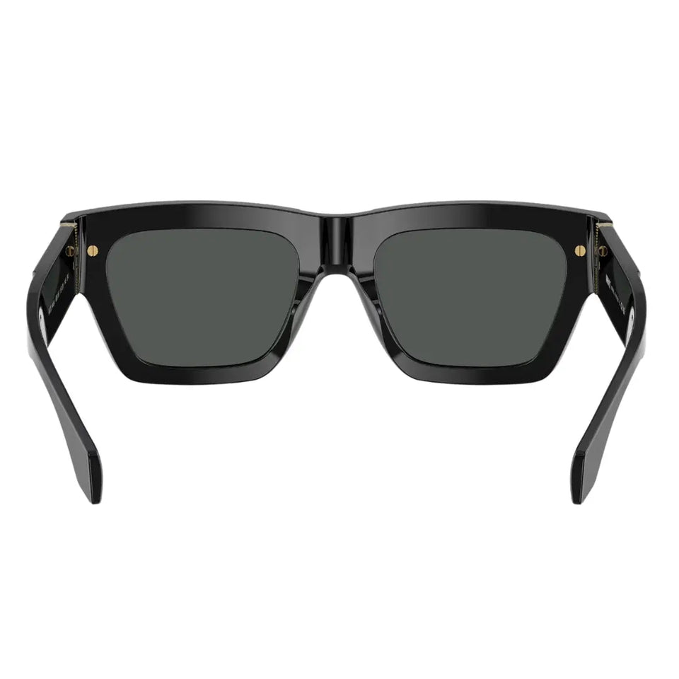 Versace VE4464 GB1/87 Sunglasses - Black Frame, Dark Grey Lens Back Side View
