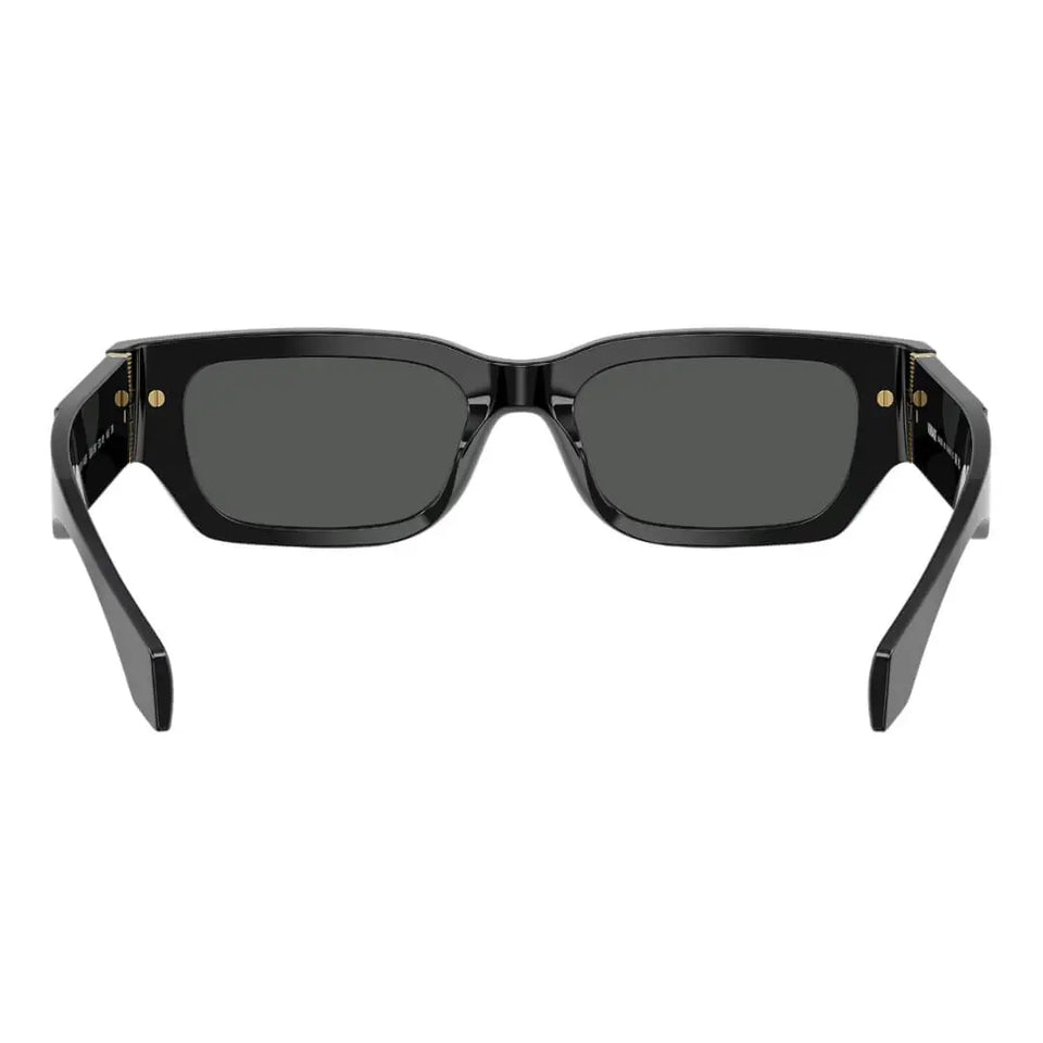 Versace VE4465 GB1/87 Sunglasses - Black Frame, Dark Grey Lens Back Side View