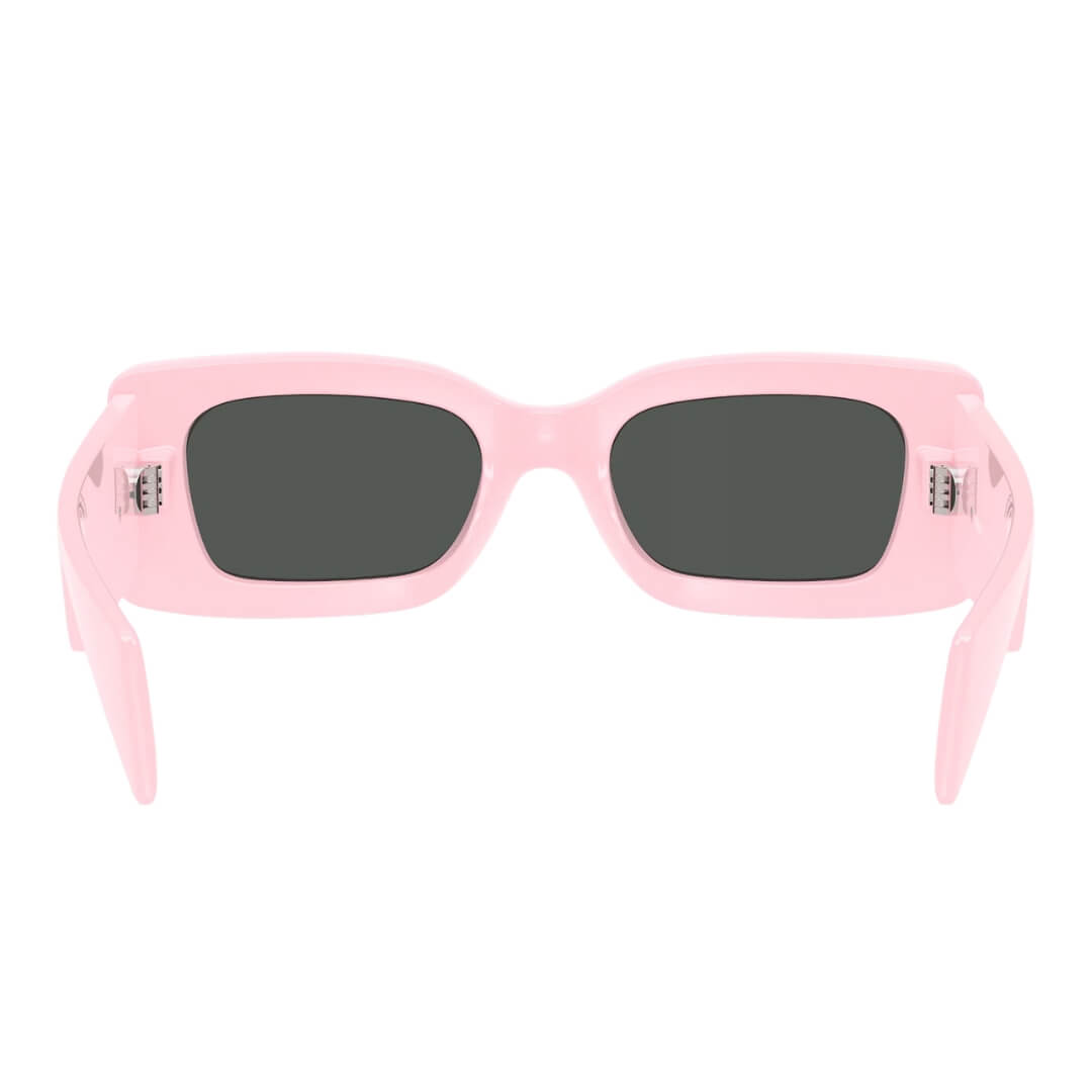 Versace VE4474U 548587 Sunglasses - Pink Frame, Dark Grey Lens Back Side View