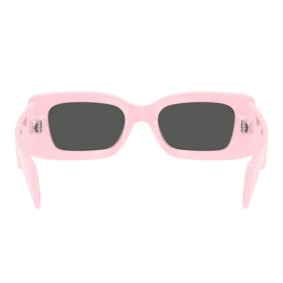 Versace VE4474U 548587 Sunglasses - Pink Frame, Dark Grey Lens Back Side View