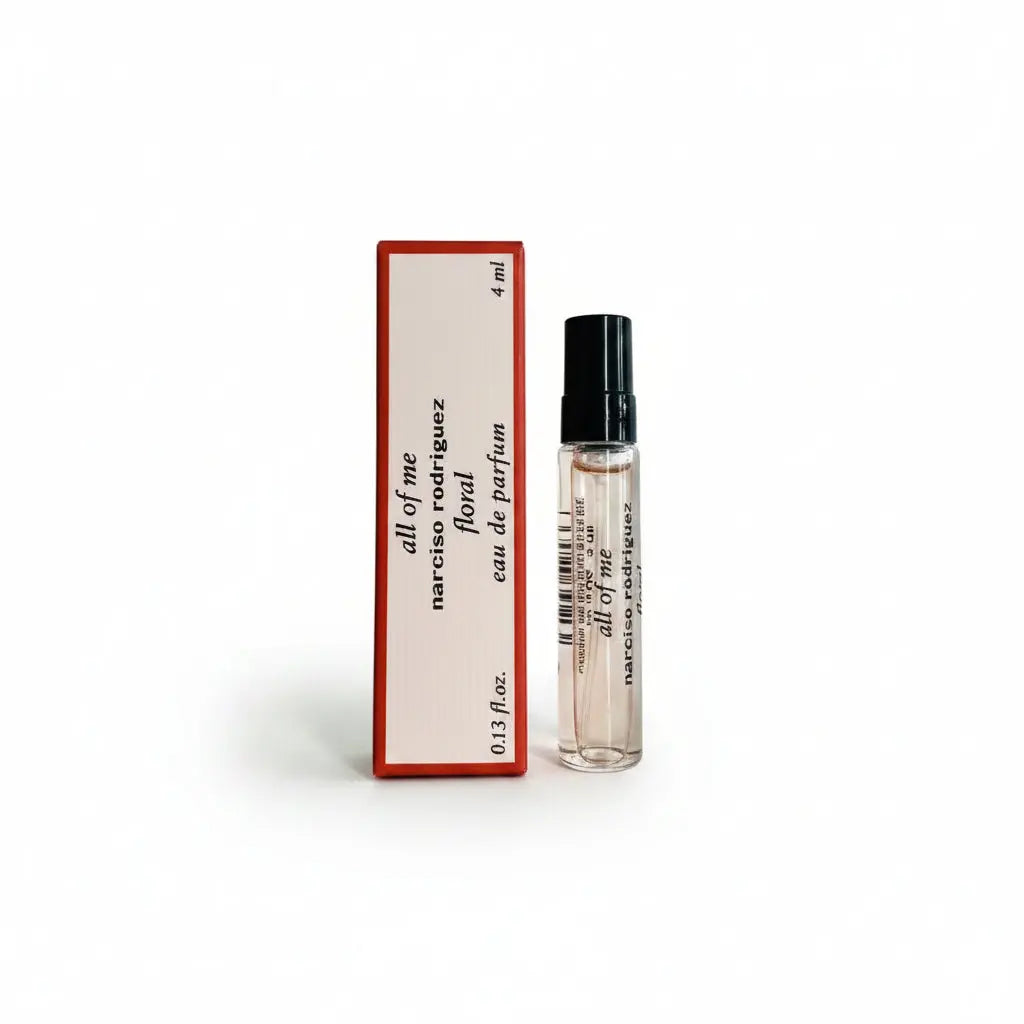 Narciso Rodriguez All Of Me Floral EDP 4ml miniature bottle, a modern rose and geranium fragrance for women.