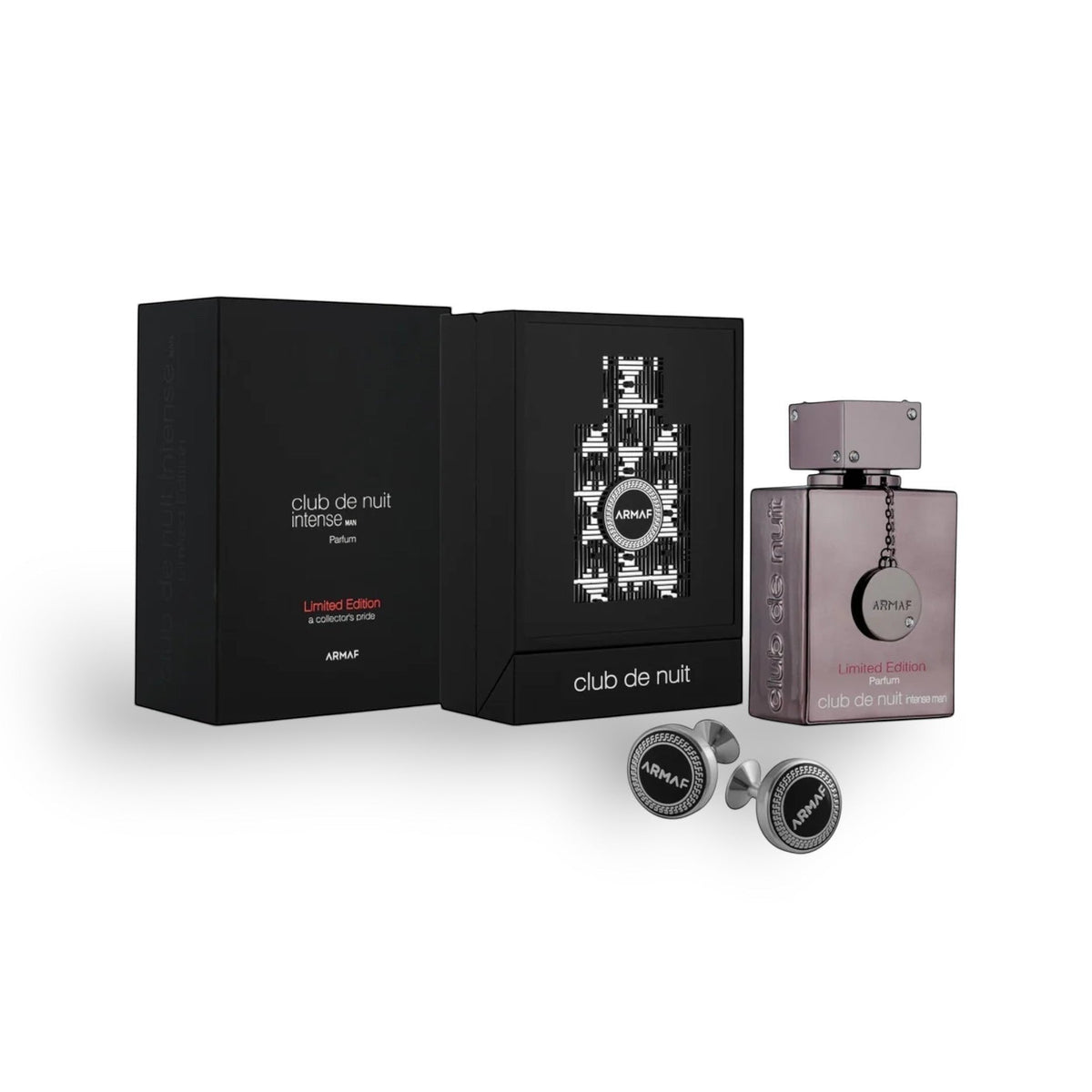Armaf Club De Nuit Intense Man Limited Edition V4 Parfum 105ml collector set with bottle and cufflinks