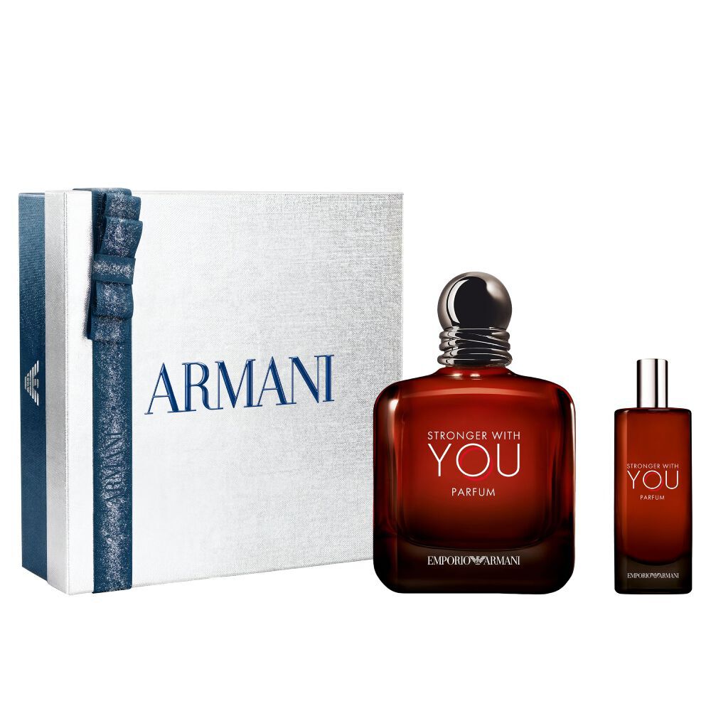 Stronger With You Parfum gift set — 100ml bottle, 15ml travel spray and silver box