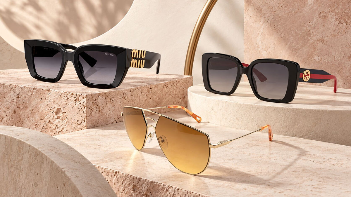 Women's designer sunglasses editorial hero for Australia