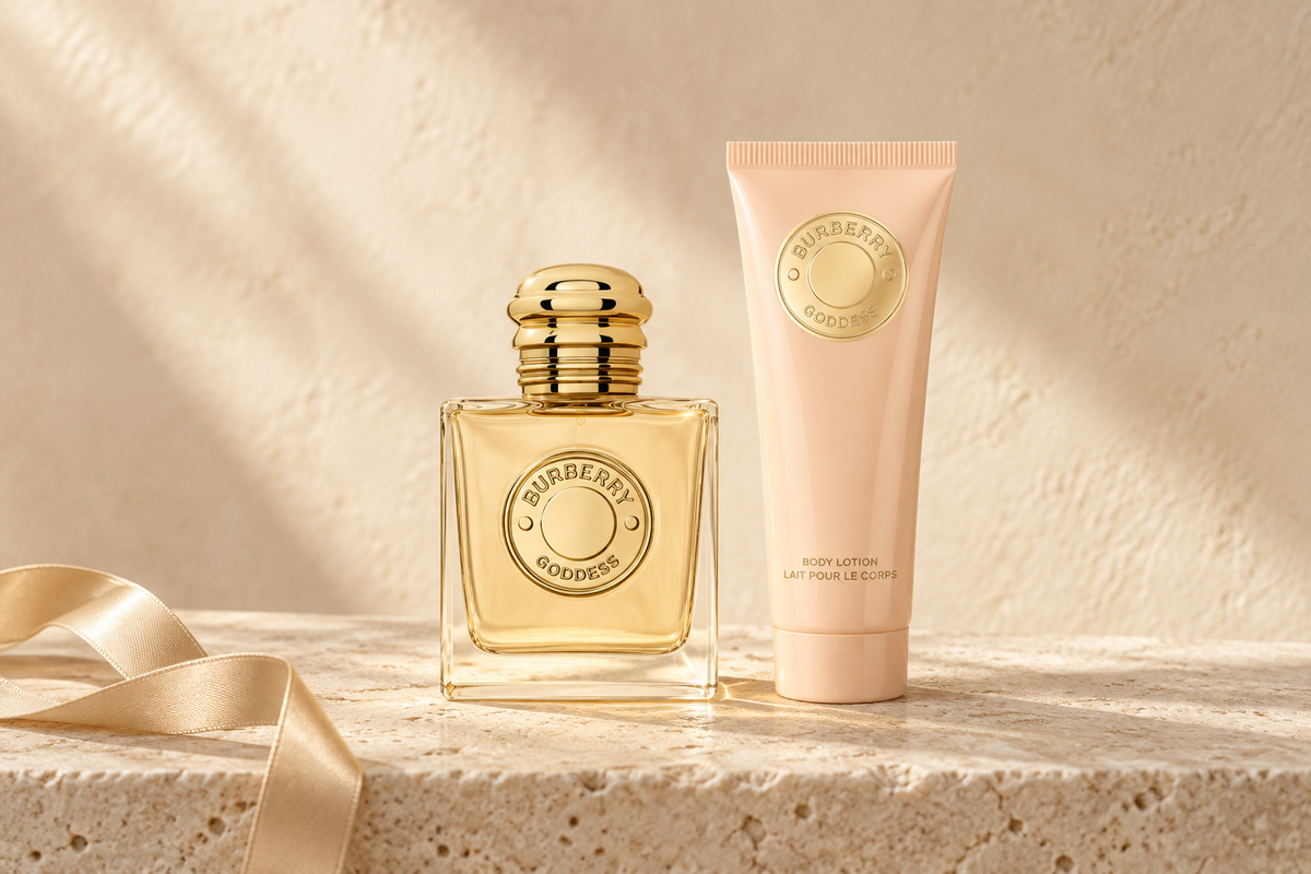 Perfume gift set with matching fragrance products