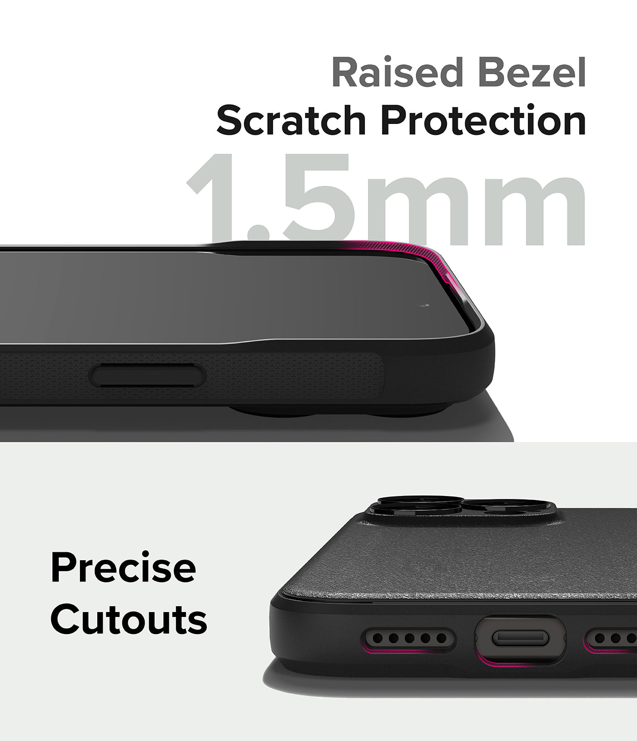Raised Bezel Scratch Protection Case for iPhone 15 Pro