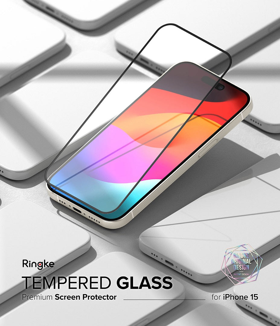 Ringke Tempered Glass screen protector for iPhone 15