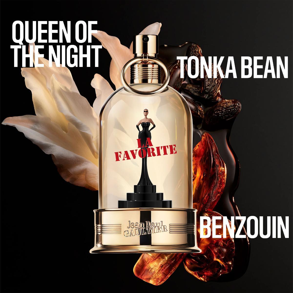 La Favorite fragrance notes — queen of the night, benzoin and tonka bean