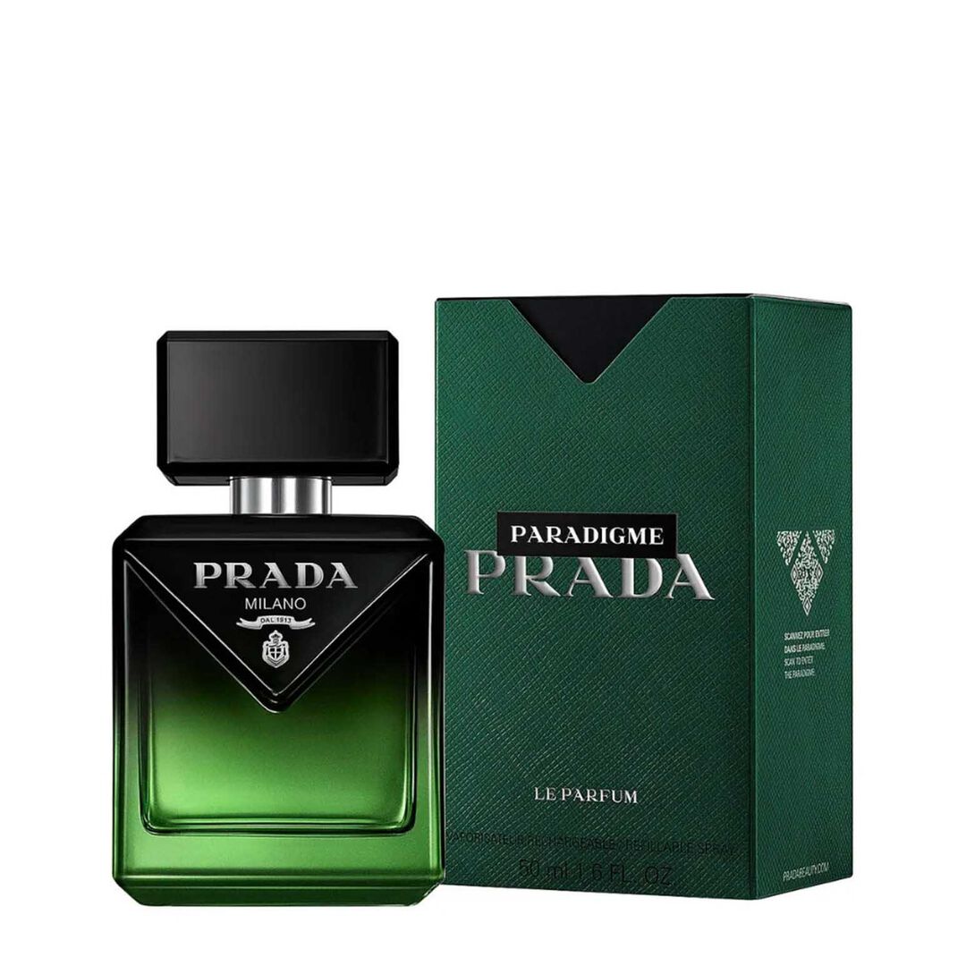 Prada Paradigme Le Parfum 50ml refillable spray bottle and original retail box