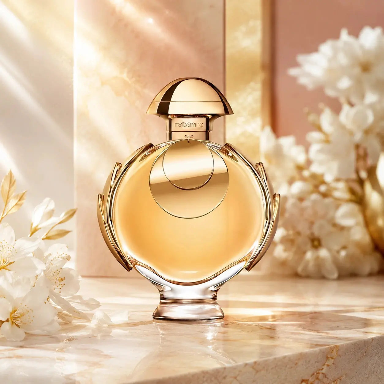 Rabanne Olympea Elixir EDP Intense 50ml in a warm elegant composition inspired by its rich golden character.