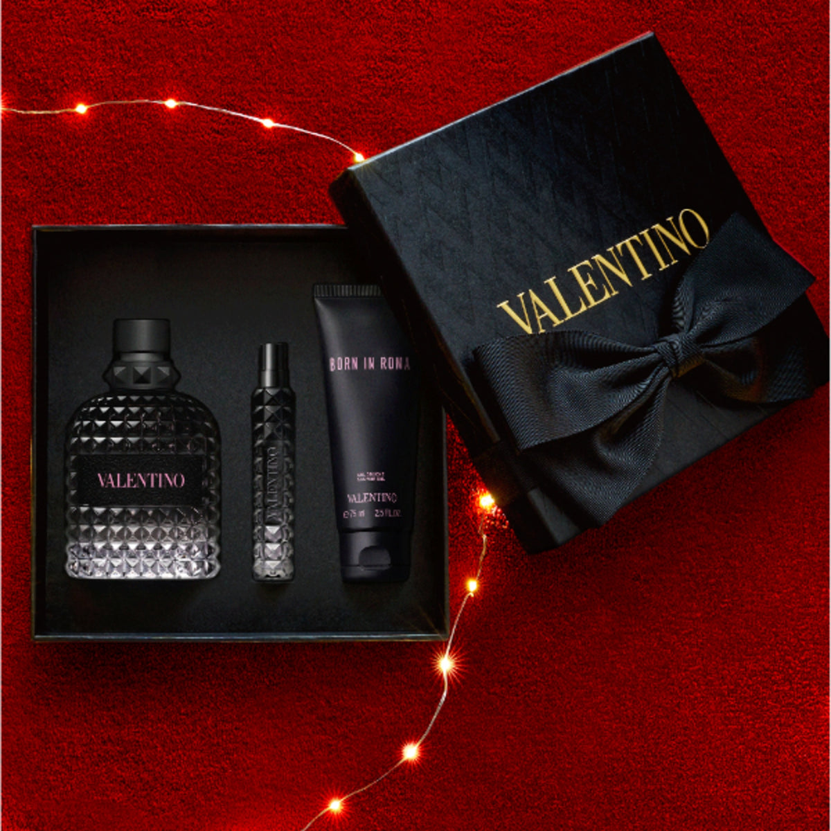 Valentino Uomo Born In Roma set in black monogram gift box