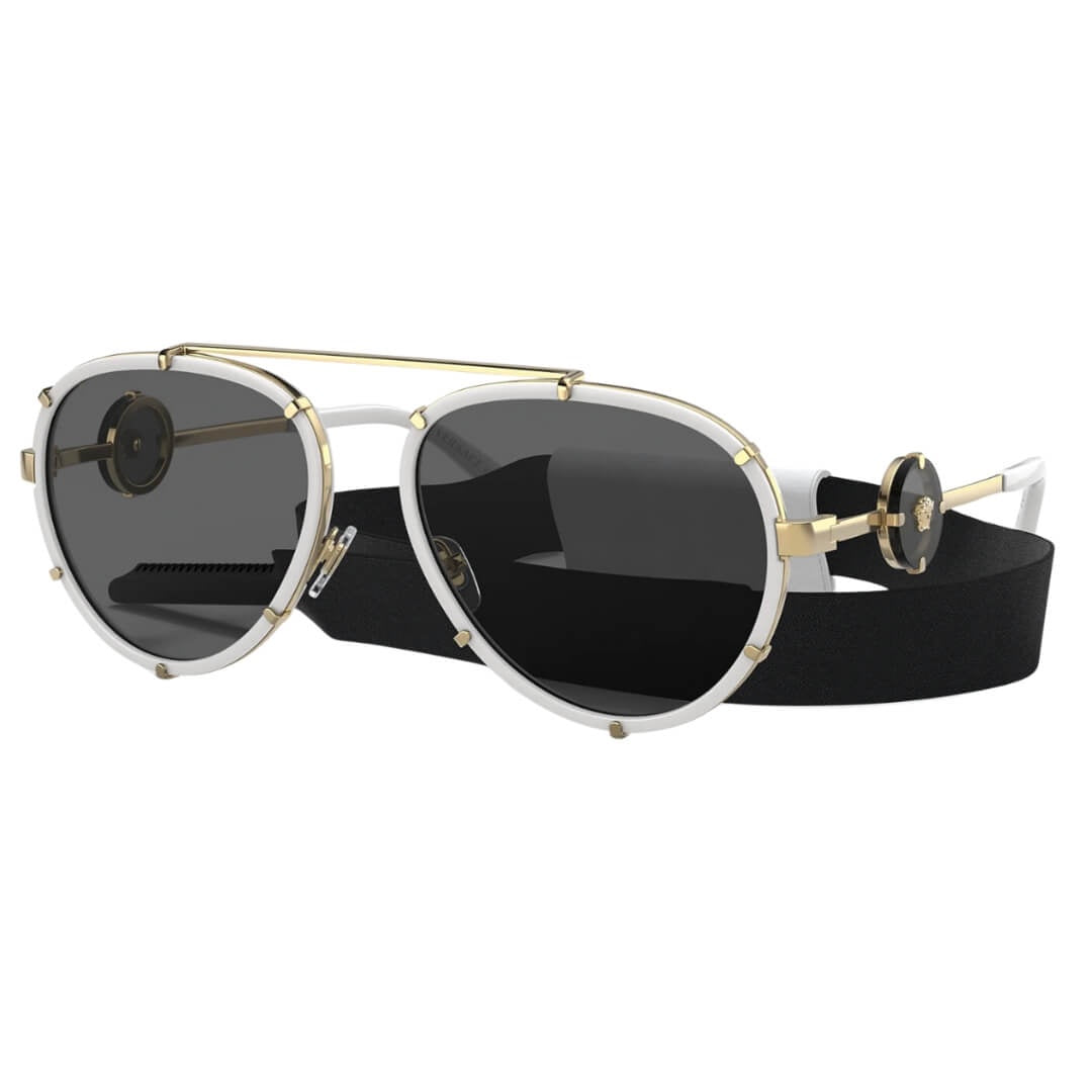 Versace VE2232 147187 - White Frame with Dark Grey Lens Front Right View