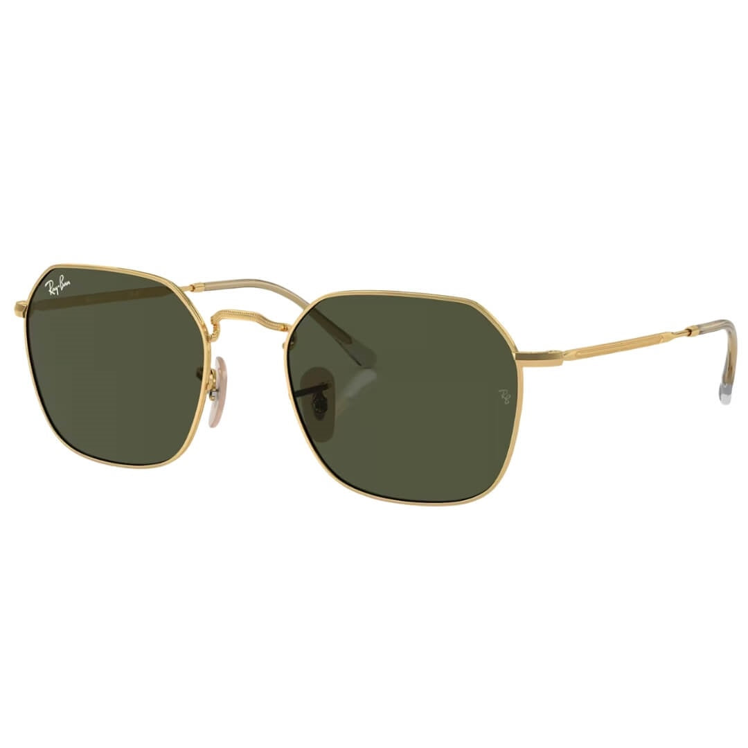 Ray-Ban Jim RB3694 001/31 Sunglasses - Gold Frame, Green Lens Front View Side Left