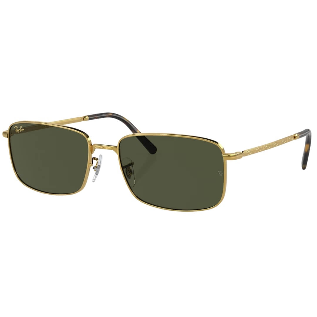 Ray-Ban RB3717 919631 Sunglasses - Gold Frame, Green Lens Front Side view