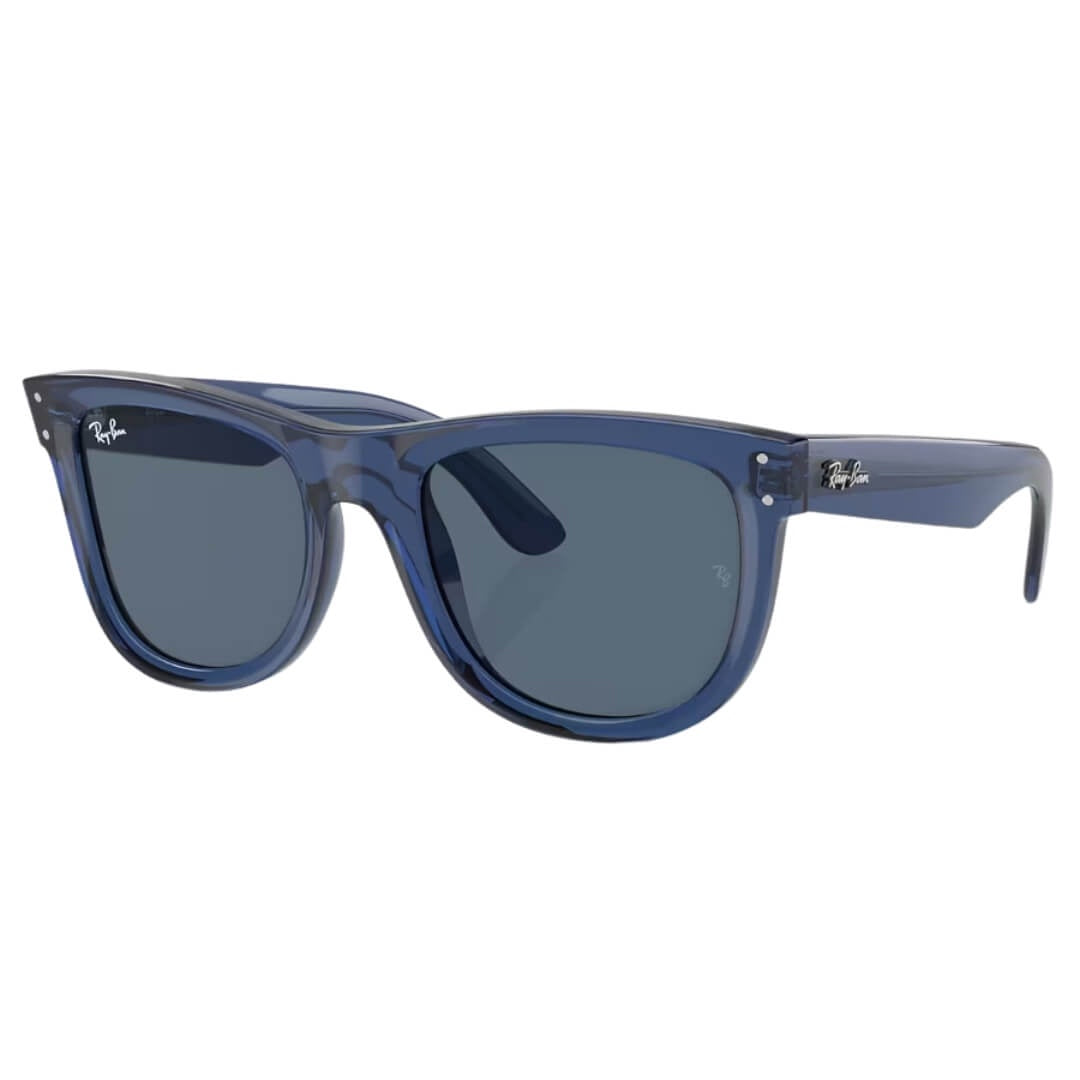 Ray-Ban Wayfarer Reverse RBR0502S 67083A - Transparent Navy Blue Frame with Blue Lens Front Right View